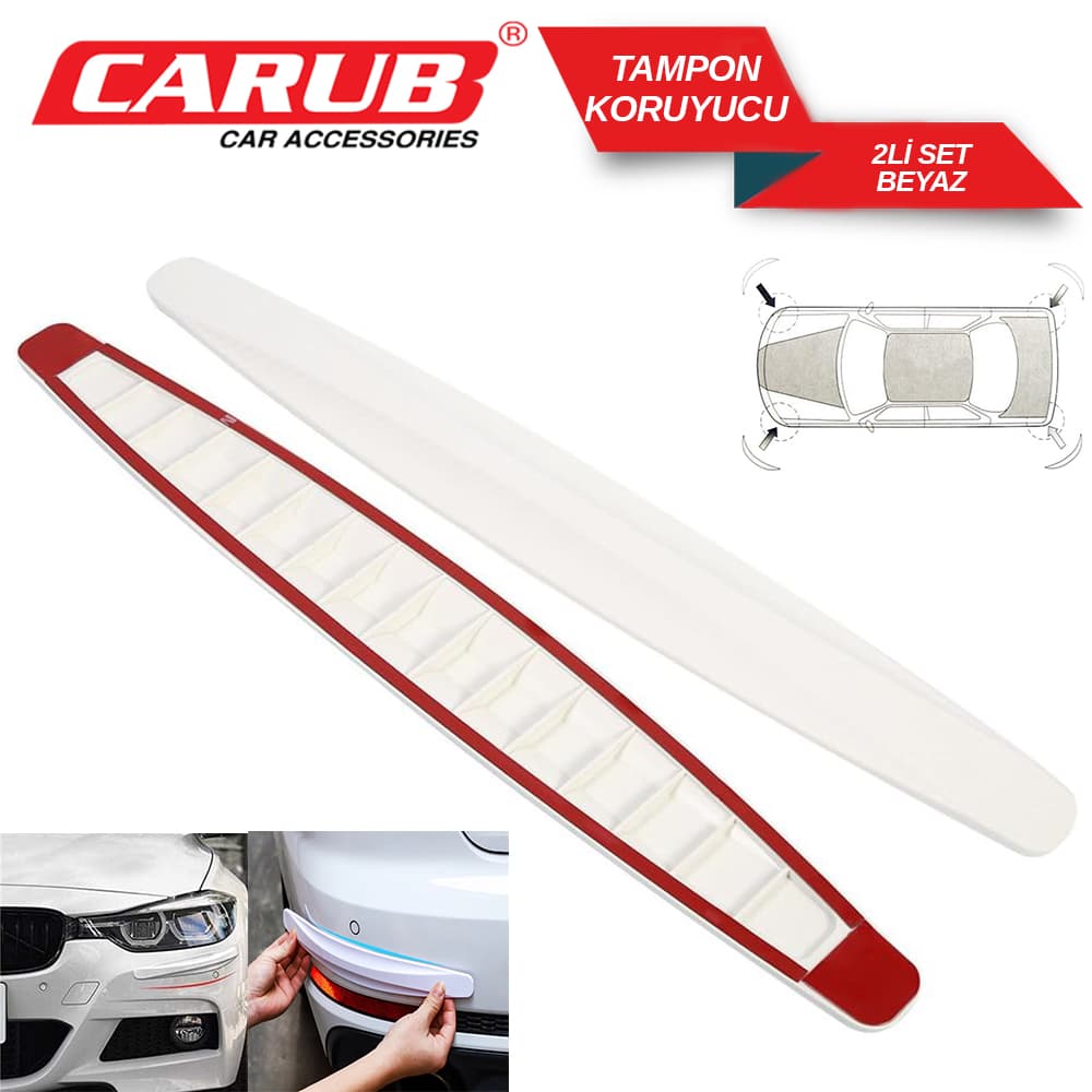 Tampon Koruyucu Esnek Hasar Önler Beyaz 2Lİ