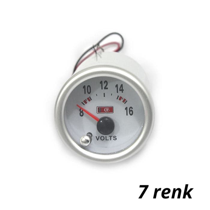 Takometre Volt Göstergeli 2 İnch 7 Renkli