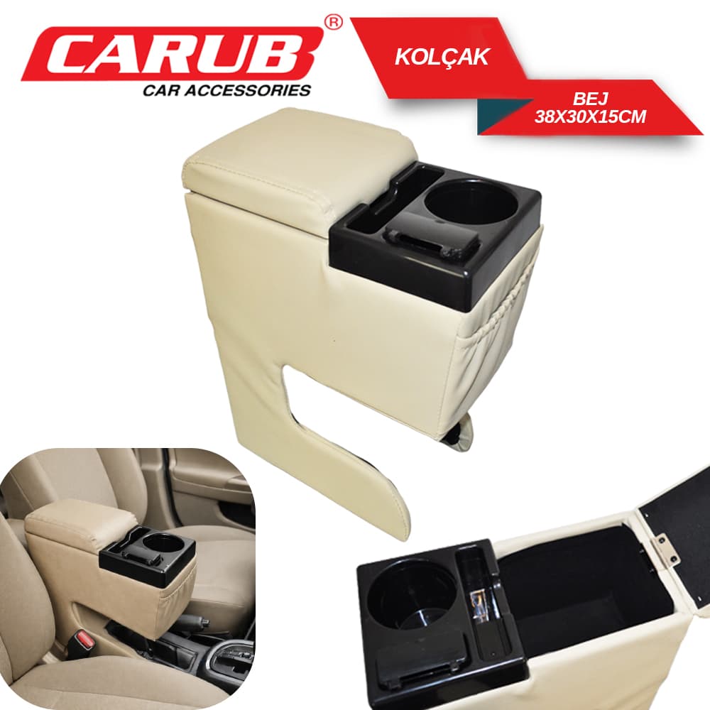 Kolçak Montajsız+Bardaklık+TLF Tutucu Bej