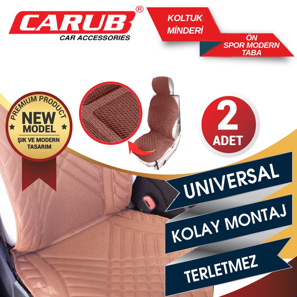 Oto Koltuk Modern Spor Minder2\"li Taba