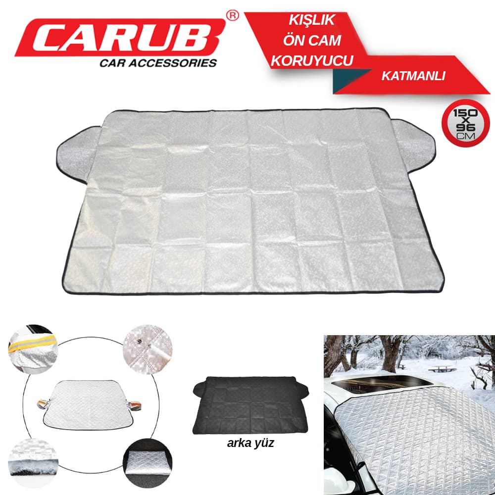 Kışlık Ön Cam Koruyucu Katmanlı 150x116 Cm
