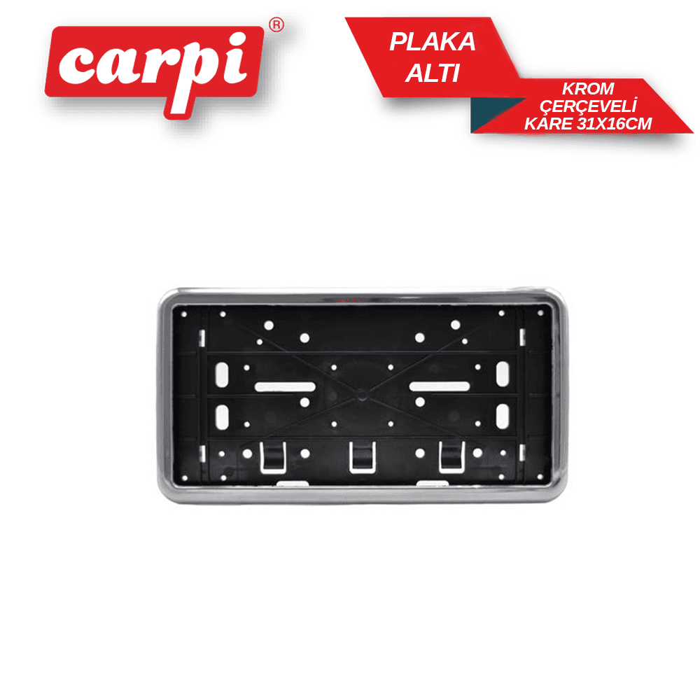 Plaka Altı Kare 32X17 Çerçeveli Krom