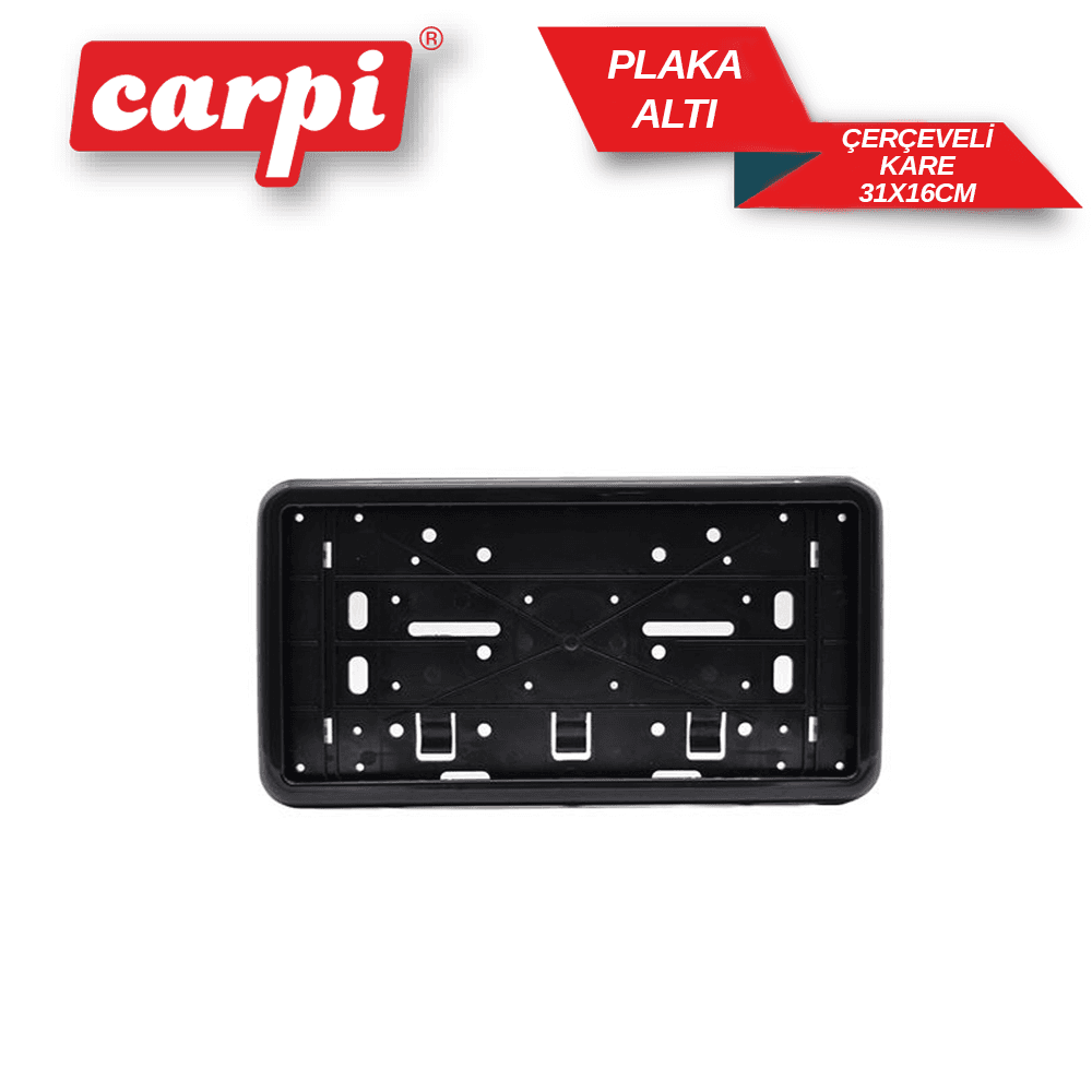 Plaka Altı  Kare 32X17 Çerçeveli Siyah