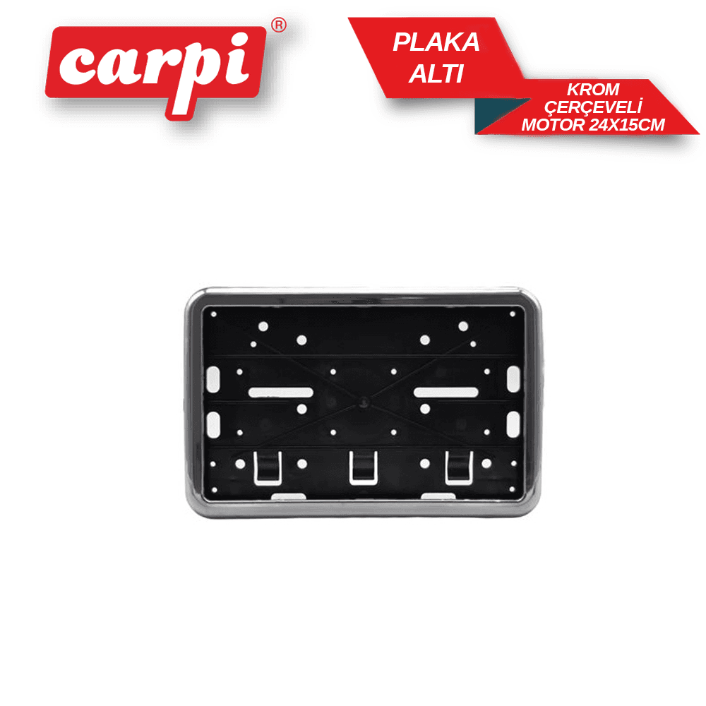Plaka Altı  Kare26X17cm Motor Çerçeveli Krom