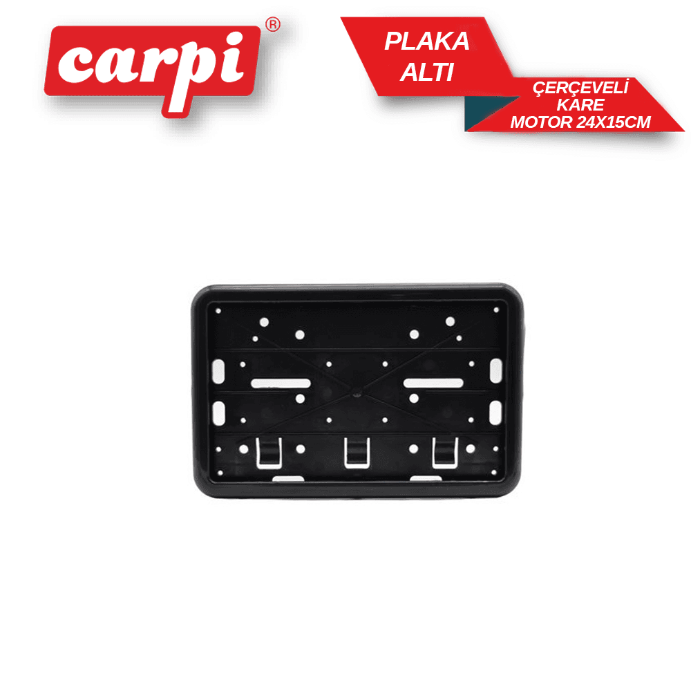 Plaka Altı  Kare 26X17 Motor Çerçeveli Siyah