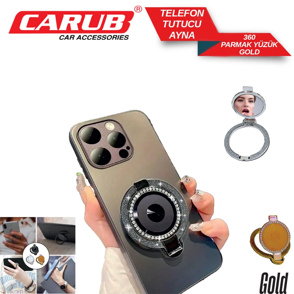 Telefon Tutucu Parmak Yüzük  360° Gold