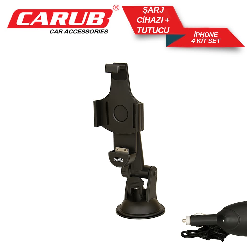 Şarj Cihazı+Tutucu İphone 4  Kit Set