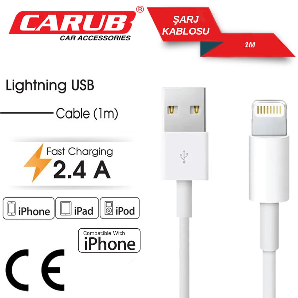 Şarj Kablosu Usb İphone  1mt