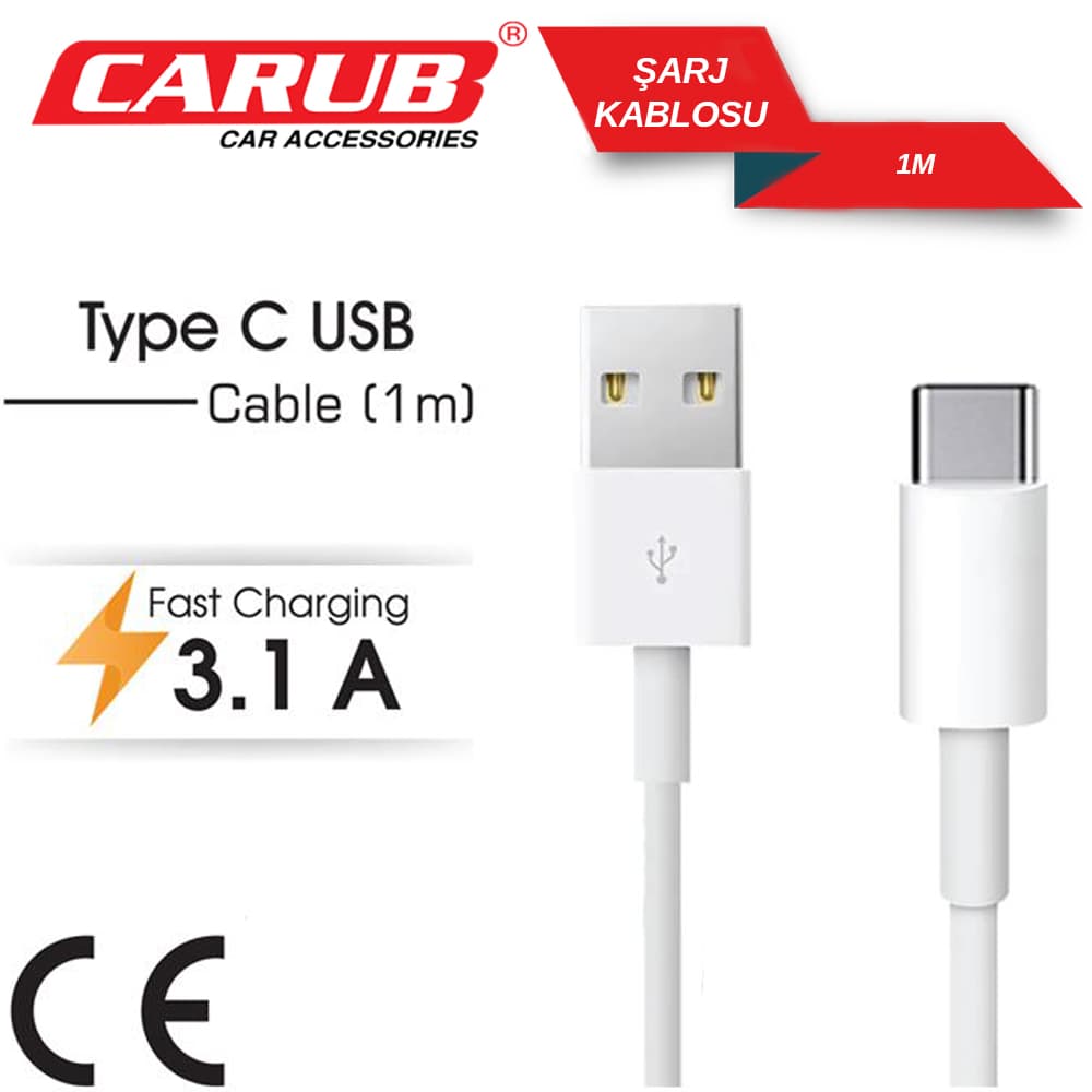 Şarj Kablosu Usb TYPE C  1mt