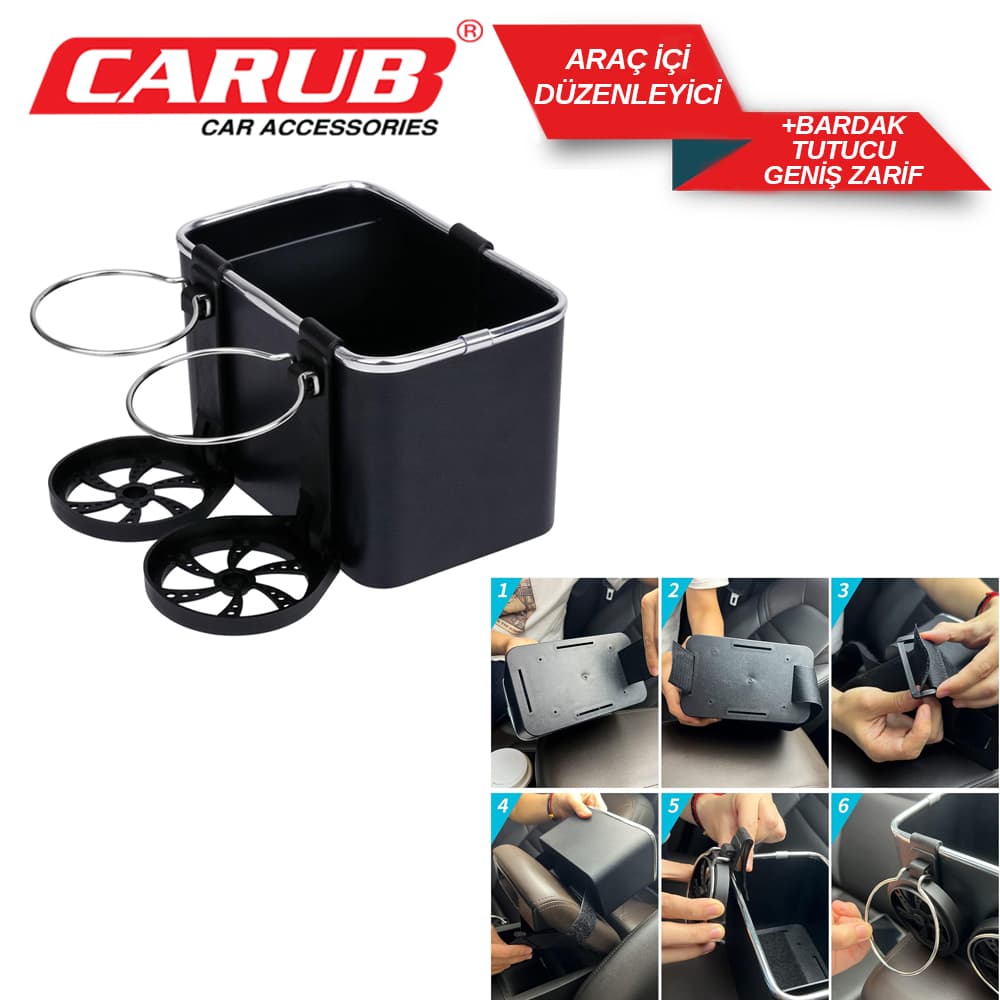 Araç İçi Düzenliyici+Bardak Tutucu