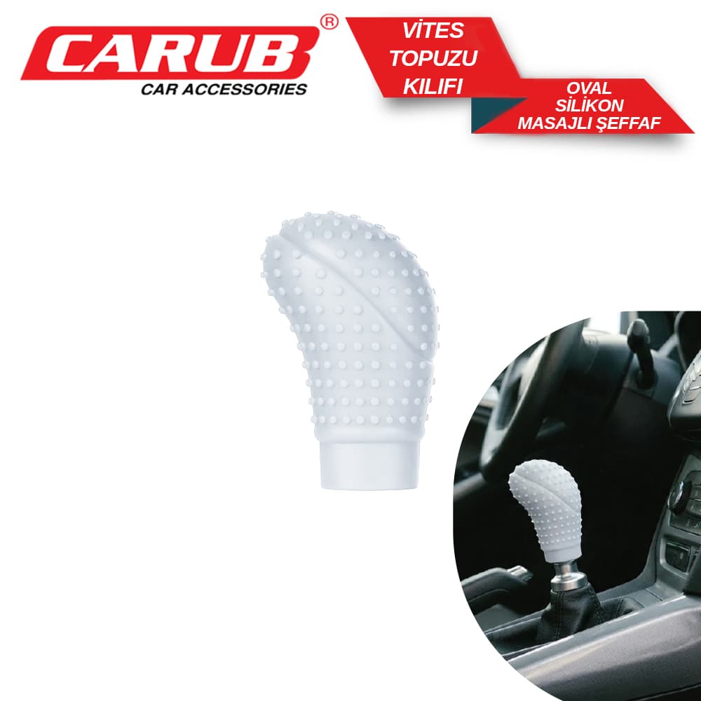 Vites Topuz Kılıfı Silikon Oval Masaj Şeffaf