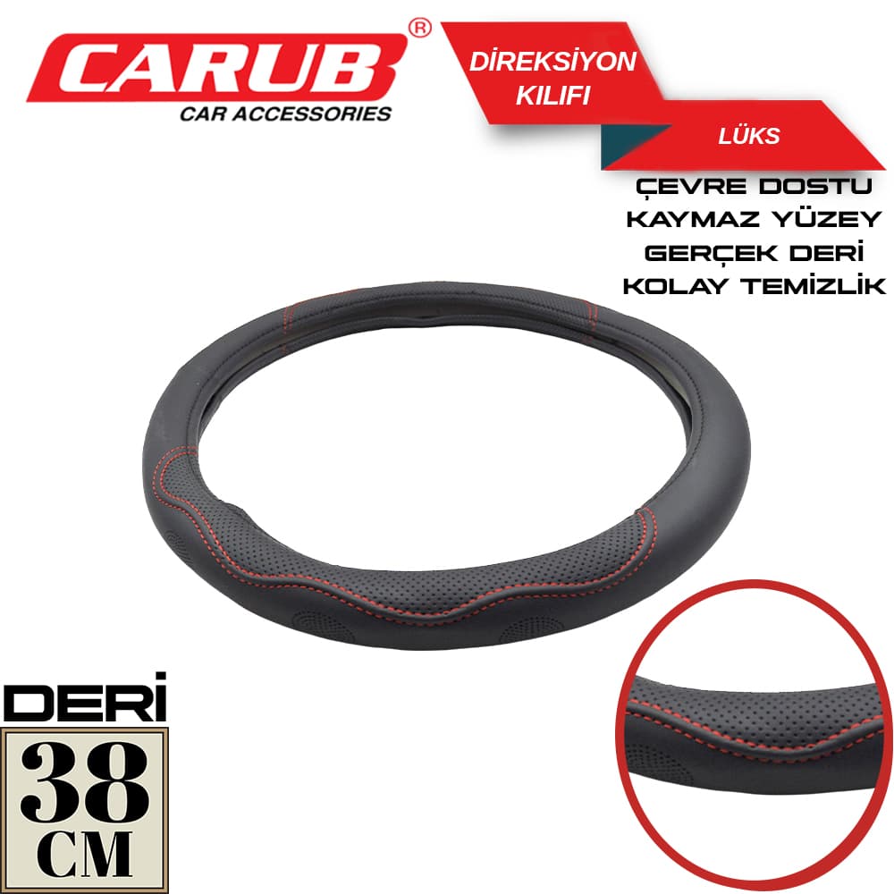 Direksiyon Kılıfı Deri Lüx38cmSiyah Çantalı